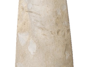 This polished flint axe was discovered at Durrington in 1950. Dating to the Neolithic period, this flint was likely extracted from the chalk at one of the flint mine sites north of Worthing, such as Cissbury. After being roughly shaped by a skilled flint knapper at the mining site, the axe would have been ground or polished elsewhere, using a polishing block, sand and water. This process could take up to 72 hours, and produced a sharper cutting edge, as well as increasing the aesthetic value of the tool within Neolithic society.