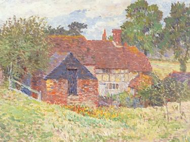 Cottage at Storrington 1911 by Lucien Pissarro 1863 1944